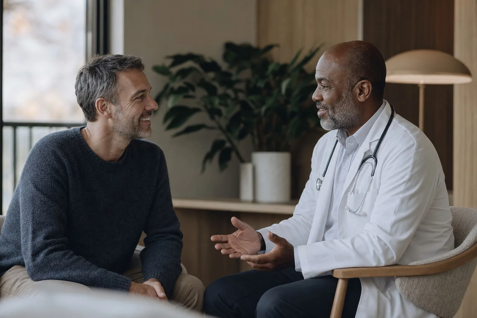 One building can hold dozens of providers. The patient's phone finds the right one, payment routes itself, and the insur