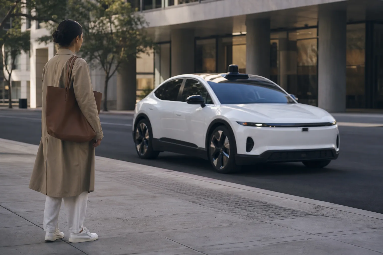 A robotaxi has no driver to check a name. It recognizes the right rider by phone over a short range signal, confirmed th