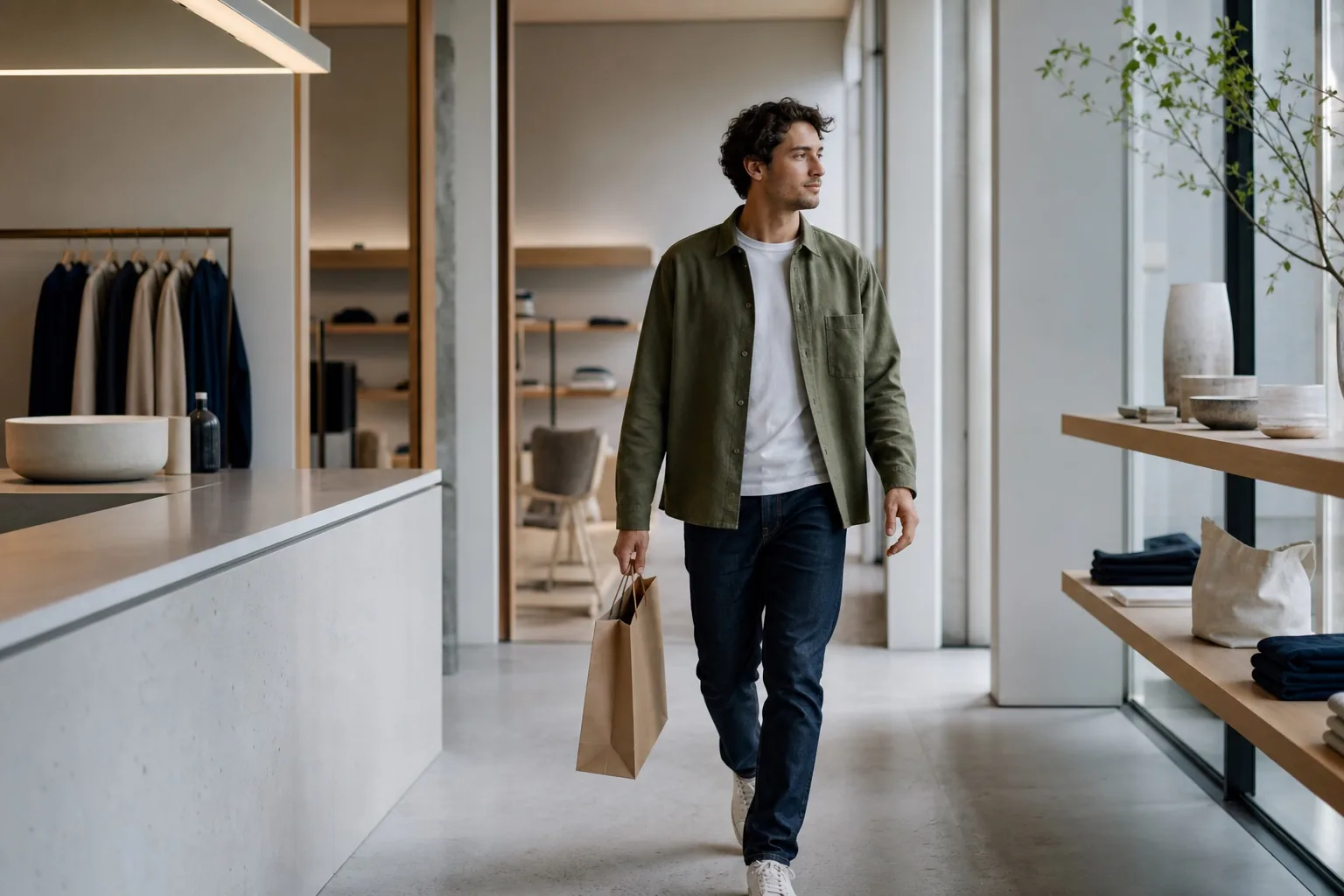 Just walk out means no line. Because the system knows where the shopper is, loyalty acts at the moment of payment, not a