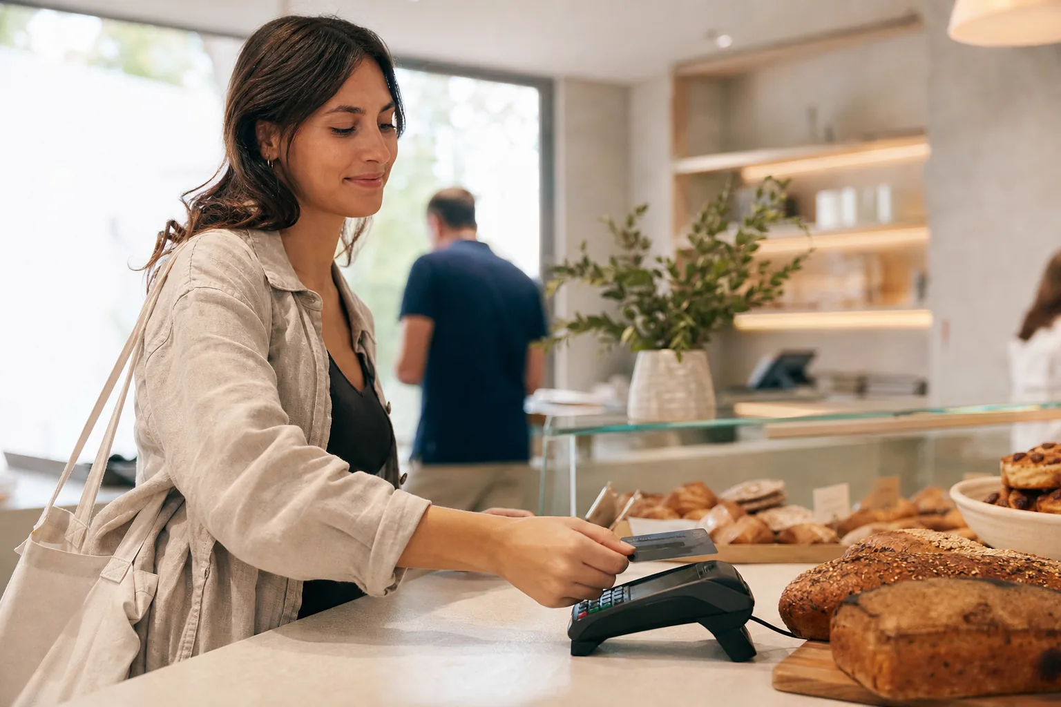 Contactless payment means holding a card or phone near a reader instead of swiping. How the tap clears over NFC and EMV,